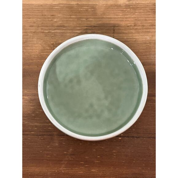 Andrea by Sadek Chopsticks Ceramic Jar with Lid Green Grape Leaf Motif Vintage - Picture 6 of 9